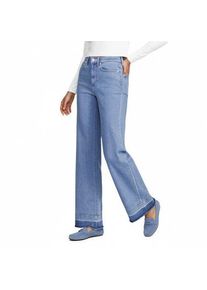 LANDS' END Recover Jeans High Waist mit weitem Bein, Damen,  Blau, by Lands' End