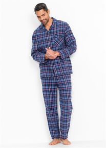 bonprix Pyjama aus weichem Flanell mit Knopfleiste und langen &Auml;rmeln., rot, Gr.44/46 (S), Komfortabel und modisch - weicher Herren Flanell Pyjama in Webqualit&auml;t mit Knopfleiste und langer Hose., aus Flanell