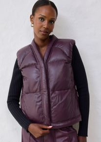 bonprix Leder-Steppweste aus Lammnappa, rot, Gr.46, Ideal f&uuml;r k&uuml;hlere Tage! Leicht gef&uuml;tterte Leder-Steppweste aus hochwertigem Lammnappa