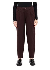 5-Pocket-Hose Mustang "Damen Style Barrel Pants", Damen, Gr. 46, 3242 braun, Web, 52% Baumwolle, 31% Polyester, 15% Viskose, 2% Elasthan, weit, Hosen 5-Pocket-Hose