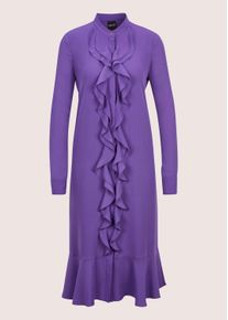 Madeleine Mode Sommerkleid MADELEINE "Kleid Elegantes Volant-Kleid mit Rundhals", Damen, Gr. 38, N-Gr, lila (lavendellila), Obermaterial: 100% Polyester PES., Modern, Kleider Sommerkleid, Eingearbeitete Taschen