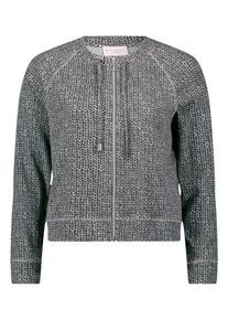 Shirtjacke Betty Barclay "Shirtjacke mit Rippenstruktur", Damen, Gr. 44, grau (grau, grau), Obermaterial: 95% Baumwolle CO. 5% Elasthan EL., Shirts Shirtjacke