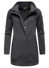 Kurzjacke Ragwear "Sweatjacke Letrice Bonded", Damen, Gr. L, grau (dunkelgrau), Obermaterial: 100% Polyester PES. Futter: 100% Polyester PES., Jacken Kurzjacke