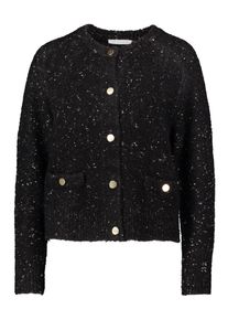 BETTY & CO Cardigan BETTY & CO "Strick-Cardigan mit Lurexfaden", Damen, Gr. 38, schwarz, Obermaterial: 62% Polyacryl PAN. 16% Polyester PES. 12% metallisierte Fasern MTF. 4% Wolle mw. 3% Polyamid PA., Strickjacken Cardigan