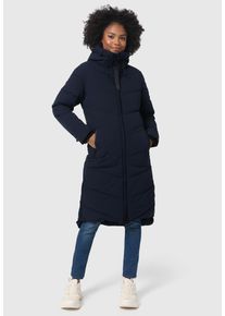 Winterjacke Marikoo "Marikoo Benikoo Damen lange Winterjacke B949", Damen, Gr. M, blau (navy), Obermaterial: 92% Nylon NY. 8% Elasthan EL., Jacken Winterjacke