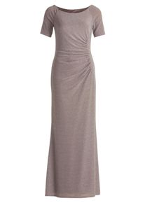 Abendkleid Vera Mont "Abendkleid im Glitzer-Look", Damen, Gr. 40, EURO, grau (taupe, silber), Obermaterial: 87% Polyamid PA. 9% Polyester PES. 4% Elasthan EL., Kleider Abendkleid