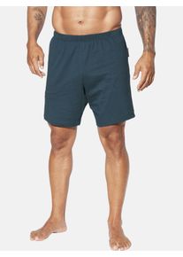 Shorty Jan Vanderstorm "2er Pack kurze Schlafhose TIEMU", Herren, Gr. 4XL, blau (petrol), Obermaterial: 100% Baumwolle CO., Homewear-Sets Shorty