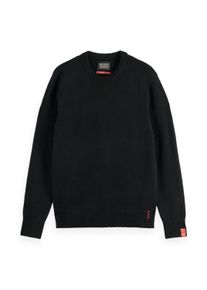 Scotch & Soda Sweater SCOTCH & SODA "Strickpullover Soft Knit Regular Fit Crew Neck", Herren, Gr. XL, grau (dunkelgrau), Obermaterial: 62% Polyacryl PAN. 30% Nylon NY. 6% Wolle mw. 2% Elasthan EL., Sweatshirts Sweater
