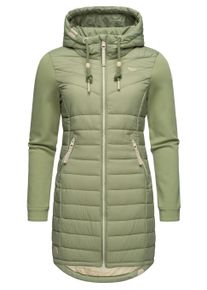 Steppmantel Ragwear "Steppmantel Lucinda Long II", Damen, Gr. S, gr&uuml;n (light olive24), Obermaterial: 100% Polyester PES. Obermaterial: Futter: 100% Polyester PES. 100% Polyester PES., M&auml;ntel Steppmantel