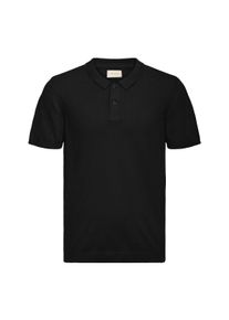Longsleeve Blend "Strickpullover BHBray Polo", Herren, Gr. L, schwarz (schwarz beauty), Obermaterial: 100% Baumwolle CO., Shirts Longsleeve