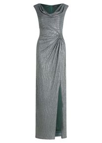 Abendkleid Vera Mont "Abendkleid im Glitzer-Look", Damen, Gr. 40, EURO, gr&uuml;n (dunkelgr&uuml;n, grau), 100% Polyester PES., Kleider Abendkleid