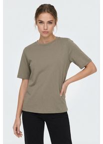 Kurzarmshirt Only "ONLOnly S/S TEE JRS NOOS", Damen, Gr. L, walnut, Jersey, Obermaterial: 100% Baumwolle, unifarben, regular fit normal, Rundhals, Shirts Kurzarmshirt, regular fit, casual, Single Jersey, Baumwolle, Rundhals
