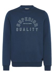 Longpullover Blend "Sweater BHSunox", Herren, Gr. L, blau (marineblaus), Obermaterial: 80% Polyester PES. 20% Baumwolle CO., Pullover Longpullover