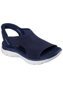 Sandale Skechers "SUMMITS-SWEETLY EVOLVED", Damen, Gr. 37, blau (navy), Textil, Strukturmuster, Schuhe Sandale, Sportsandale, Trekkingsandale mit Slip-In Funktion