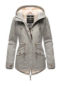 Winterjacke Marikoo "Winterjacke Manolya", Damen, Gr. L, grau, Obermaterial: 100% Baumwolle CO. Obermaterial: Futter: 100% Polyester PES. 100% Polyester PES., Jacken Winterjacke