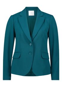 BETTY & CO Jackenblazer BETTY & CO "Klassischer Blazer mit Taschen", Damen, Gr. 38, gr&uuml;n (deep teal), Obermaterial: 59% Polyester PES. 37% Viskose CV. 4% Elasthan EL., Blazer Jackenblazer
