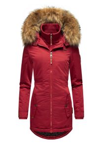 Wintermantel Marikoo "Wintermantel Sanakoo", Damen, Gr. XS, rot (blood rot), Obermaterial: 100% Polyester PES. Obermaterial: Futter: 100% Polyester PES. 100% Polyester PES., M&auml;ntel Wintermantel