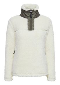 Sweater oxmo "Troyer OXElina", Damen, Gr. L, wei&szlig; (cloud dancer), Obermaterial: 100% Polyester PES., Pullover Sweater
