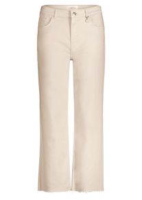 Outdoorhose Cartoon "Basic-Hose mit offenem Saum", Damen, Gr. 46, EURO, wei&szlig; (oat milk), Obermaterial: 90% Baumwolle CO. 7% Polyester PES. 3% Elasthan EL., Hosen Outdoorhose