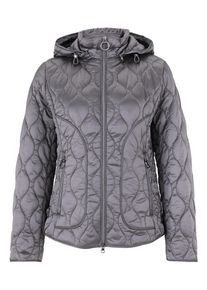Outdoorjacke Betty Barclay "Outdoorjacke mit abnehmbarer Kapuze", Damen, Gr. 44, grau (dunkel grau), Obermaterial: 100% Polyamid PA., Jacken Outdoorjacke
