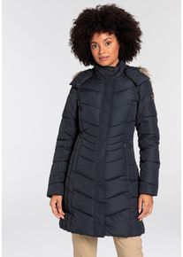 Steppmantel Icepeak "PAIVA", Damen, Gr. 36, blau (marine), Obermaterial: 100% Polyester. Futter: 100% Polyester. Wattierung: 100% Polyester, figurumspielend kniefrei, M&auml;ntel Steppmantel, W&auml;rmend & wasserabweisend & windabweisend