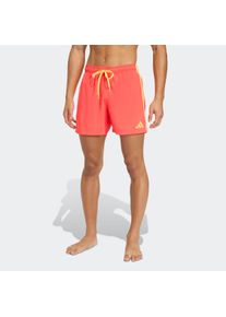 Badeshorts adidas Performance "3-STREIFEN, 13 CM", Herren, Gr. XL, N-Gr, lucid rot, Obermaterial: 100% Polyester, Badehosen Badeshorts
