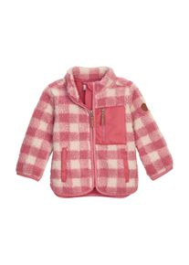 Fleecejacke "FIOW 50 MNS FLC JCKT", Kinder, Gr. 86/92, rot, Oberseite: 100% Polyester;R&uuml;ckseite: 100% Polyester, FIRST INSTINCT BY Killtec, Jacken Fleecejacke, Sherpa Fleecejacke mit Karomuster, Kinnschutz und Namensetikett