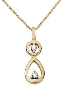 Kettenanh&auml;nger Firetti "Schmuck Geschenk Gold 333 Halsschmuck Anh&auml;nger f&uuml;r Halskette Tropfen", gold (gelbgoldfarben, wei&szlig;goldfarben, gwgetoentes, wei&szlig;), Schmuckanh&auml;nger, Damen, 0,05 P2 = erkennbare Einschl&uuml;sse, Diamanten Gelbgold 333, 0,75 g, Diamanten, Gelbgold 333, Kettenanh&auml;nger, mit Brillanten