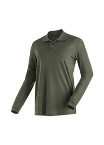 Langarm-Poloshirt Maier Sports "Ulrich L/S", Herren, Gr. XL, gr&uuml;n (moosgr&uuml;n), 100% Polyester, Shirts Langarm-Poloshirt, Herren Polo langarm, leichtes Funktionsshirt, Langarmshirt, Reg. Fit