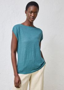 bonprix Shirt aus reinem Leinen, petrol, Gr.48/50 (XL), Sommerliches Shirt aus k&uuml;hlendem Leinen, aus Leinen