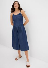bonprix Jeanskleid, blau, Gr.40, Jeanskleid mit Tr&auml;gern, 100% Baumwolle (organic)
