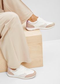 bonprix Sneaker, wei&szlig;, Gr.38, L&auml;ssiger Sneaker mit Materialmix, aus Vegan