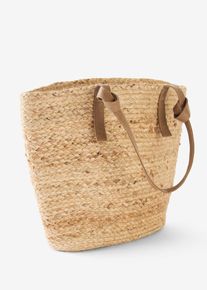 bonprix Juteshopper, beige, Gr.33x30 cm, Trendiger Juteshopper mit viel Stauraum