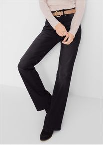 bonprix Bootcut Jeans Mid Waist Shaping, schwarz, Gr.56, Figurfreundliche Bootcut-Jeans mit Push-up-Effekt und Bequembund, 71% Baumwolle
