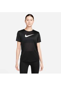 T-Shirt Nike "Nike Women's Dri-FIT Graphic T-Shirt", Damen, Gr. L, schwarz, wei&szlig;, Obermaterial: 100% Polyester, normal, Shirts T-Shirt, f&uuml;r Erwachsene, leichtes Material, aus Polyester, sportlicher Stil