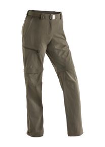Outdoorhose Maier Sports "Nata", Damen, Gr. 80, Langgr&ouml;&szlig;en, beige (dunkelbeige), 90% Polyamid, 10% Elasthan, Hosen Outdoorhose, Damen Zip-Off Wanderhose, atmungsaktive Trekkinghose, Regular Fit