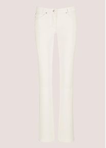 Madeleine Mode Regular-fit-Jeans MADELEINE "Denimhose Schmale Jeans im Five-Pocket-Style", Damen, Gr. 46, N + K Gr, wei&szlig;, Obermaterial: 95% Baumwolle CO. 5% Elasthan EL., Jeans Regular-fit-Jeans