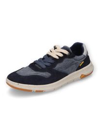 Sneaker Camel Active, Herren, Gr. 43, blau (navy), Textil, Veloursleder, Schuhe Sneaker, Schn&uuml;rschuh, Freizeitschuh, Chunky Sneaker mit Jeansoptik