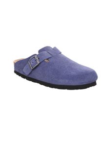 Clog Rohde "ALBA", Damen, Gr. 35, blau, Veloursleder, unifarben, Schuhe Clog, Mules, Hausschuh mit leichter Laufsohle in Weite G