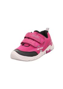 Sneaker Superfit "TRACE WMS: mittel", M&auml;dchen, Gr. 30, fuchsia, schwarz, Lederimitat, Textil, unifarben mit Farbeinsatz, Schuhe Sneaker, Klettschuh, mit herausnehmbarer Einlage, Gr&ouml;&szlig;enschablone zum Download
