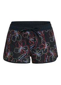 Boardshorts Roxy "Roxy Active", Damen, Gr. S, grau (anthrazit athletic hibiscus), Obermaterial: 55% Microfaser, 37% Microfaser, 8% Elasthan;, Hosen Boardshorts