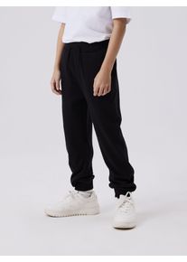Sweatpants name it "NKMVIAN NREG SWE PANT UNB NOOS", Jungen, Gr. 146, N-Gr, schwarz, Web, Obermaterial: 100% Baumwolle, unifarben, normal kn&ouml;chellang, Hosen Sweatpants