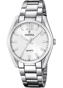 Quarzuhr Festina "Boyfriend Collection", silber (silberfarben, silberfarben), Armbanduhren, Damen, Quarzuhr, Armbanduhr, Damenuhr, Edelstahlarmband
