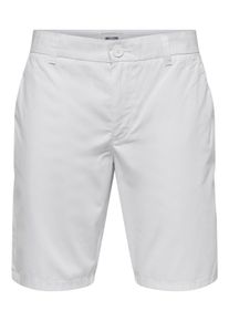 Only & Sons Chinoshorts ONLY & SONS "ONSKAL CHINO 0287 SHORTS CS", Damen, Gr. S, N-Gr, antique wei&szlig;, Web, Obermaterial: 65% Polyester, 35% Baumwolle, unifarben, slim fit, Hosen Chinoshorts