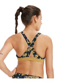 Triangel-Bikini-Top Roxy "Roxy Active Crop Top", Damen, Gr. XS, Cup B, anthrazit big flowers, Obermaterial: 75% Nylon, 25% Elasthan;, Bikini-Oberteile Triangel-Bikini-Top