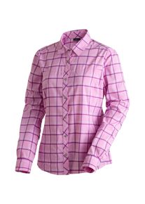 Funktionsbluse Maier Sports "Kendra L/S W", Gr. 40, orchidee, 97% Polyester, 3% Elasthan, Blusen Funktionsbluse, Damen Bluse, leichte Langarmbluse, Blusen-Shirt, Karobluse, Reg Fit