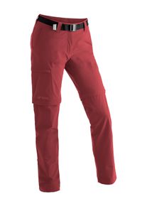 Outdoorhose Maier Sports "Inara slim zip", Damen, Gr. 22, Kurzgr&ouml;&szlig;en, rot (weinrot), 90% Polyamid, 10% Elasthan, Hosen Outdoorhose, Damen Zip-Off Wanderhose, atmungsaktive Trekkinghose, Slim Fit