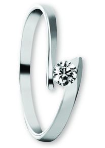 Goldring ONE ELEMENT "Zirkonia Ring aus 333 Wei&szlig;gold" Gr. 52, silber, Fingerringe, Damen, 52,mit Zirkonia, Wei&szlig;gold 333, Goldring