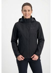 Regenjacke Vaude "SE WO SAFIEN 2L RAIN JACKET", Damen, Gr. 46, phantom blac, Obermaterial: 100% Polyester. Futter: 100% Polyamid. Netzfutter: 100% Polyester, normal, Jacken Regenjacke, &Uuml;bergangsjacke