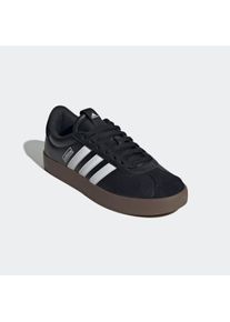 Sneaker adidas Sportswear "VL COURT 3.0", Damen, Gr. 36, schwarz-wei&szlig; (core schwarz, ftwr wei&szlig;, gum5), Leder, Synthetik, Schuhe Sneaker, inspiriert vom Design des adidas samba
